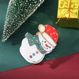 Hivava  -  Christmas Snowman Hair Claw Cute Ponytail Hairpin Hair Clips Hair Crab Claw For Ladies Festival Fashion Hair Accessories