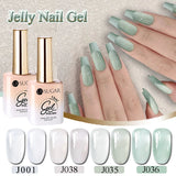 Hivava  -  15ml Mint Green Jelly Nail Gel Nude Gel Nail Polish White Translucent Soak Off Gel Vernis Semi Permanent Long Lasting