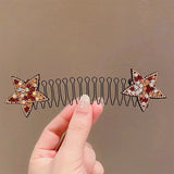 Hivava  -  Camellia Hair Comb Invisible Bangs Hair Clip Tidy Artifact Hair pin Girls Hairpin Women Tools Fixed Inser Comb Hair Accessories