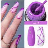 Hivava  -  Metallic Gold Sliver Pink 5ml Liner Gel Nail Art Polish Painting Mirror Gel Graffiti Stripe Design Varnish DIY