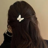 Hivava  -  New Korean Simple Retro Black And White Stereo Acrylic Butterfly Hair Clip Claw Hair Accessories For Woman Girls