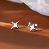 Hivava  -   Gold Color Star Stud Earrings Women Girl Gift Cute Banquet Asymmetry Jewelry Dropshipping