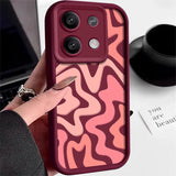 Hivava  -  Colored Stripe Case For Xiaomi Redmi Note 13 12 11 10 Pro 5G Poco F6 X5 M6 X6 11T 13T Pro Shockproof Bumper Soft Silicone Cover