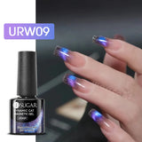 Hivava  -  7ml Silver Glitter Cat Magnetic Rubber Base Gel Semi Permanent Soak Off UV LED UV Nail Art Varnish Construction Gel