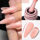 Hivava  -  7ml Nude Pink Clear Rubber Base Gel Nail Polish For Nails Semi Permanent UV Gel LED Nail Art Varnish Manicure