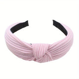 Hivava  -  Knitted Knotted Solid Wide Headbands Women Girls New Fashion Hair Hoop Simple Cross Knot Hairbands Headwear Hair Accessories