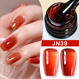 Hivava  -  Jelly Nude Gel Nail Polish 10ml Light Pink Peach Translucent Color UV Light Cure Gel Varnish Nail Art DIY at Home