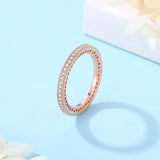 Hivava  -   Rings For Women Original Infinity Love Heart Engagement Wedding Ring Rose Gold Crystals Luxury Jewelry