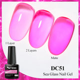 Hivava  -  7ml Snowflake Gel Nail Polish Neon Fluorescent Gel Semi Permanent Pink White Snow Sequins Nails Art Design Varnish UV LED