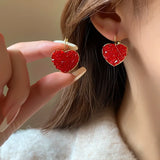 Hivava  -  Love Heart Irregular Geometric Earrings New Sweet Valentine's Day Jewelry Gifts