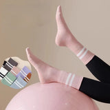 Hivava  Yoga Socks Non-slip Silicone Fitness Socks Cotton Mid-tube Stockings Yoga Pilates Gym Floor Sports Socks Indoor Sportswear