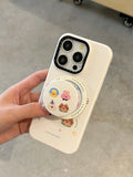 Hivava  Cute Animals Magnetic Phone Case Stand Holder Funda For Iphone 13 15Pro 14Pro 15ProMax 12 14 15 Pro Max 13ProMax 13Pro Cover