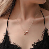 Hivava  Fashion Tiny Heart Dainty Initial Necklace Gold Silver Color Letter Name Choker  For Women Pendant Jewelry Gift