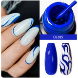 Hivava  -   5ml Sliver Metallic Liner Gel Nail Polish Super Bright Mirror Effect Painting Drawing Line Graffiti Stripe Nail Art