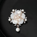 Hivava New Versatile Natural Shell Rose Brooch Mother Shell Flower Brooch Coat Suit Accessories