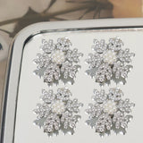 Hivava  -  1/5pcs Snowflake Rhinestone Hair Clips Crystal Hairpin for Women Barrette Wedding Bridal Christmas Ornaments Hair Accessories