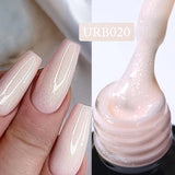 Hivava  -  7ml Sparkling Glitter Rubber Base Gel Nails Shining Glitter Semi Permanent Soak Off UV LED Varnish All for Manicure