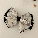 Hivava  - jewelry New Women Sweet Print Bows Hair Clips Hairpins Barrettes Girls Elegant Ponytail Clip Headwear Summer Hair Accessories