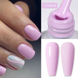 Hivava  -  Jelly Nude Gel Nail Polish 10ml Light Pink Peach Translucent Color UV Light Cure Gel Varnish Nail Art DIY at Home