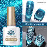 Hivava   -  Mint Green Color Cat Magnetic Gel Nail Polish Sparkle Glitter Gel Varnis Semi Permanent 10ml for Summer Manicure DIY