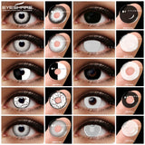 Hivava  Colored Contact Lenses For Eyes 1Pair Cosplay Anime Lens Yearly Cosmetics Contact Lenses Halloween Lenses Beauty Makeup