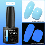 Hivava  -  7ml Glow In Dark Candy Gel Nail Polish Summer Sparkly Glitter Sequins Luminous Nail Art UV Gel Varnish Manicure