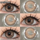 Hivava  -  2pcs Colored Contact Lenses Natural Eye Lens Blue Contacts Brown Lenses Gray Pupils Yearly Cosmetic Green Eyes Contacts