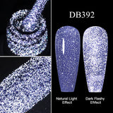 Hivava  -  Reflective Glitter Gel Pink Sparkling Sequins Gel Nail Polish Soak Off UV Nail Gel Semi-permanent Nail Art Decoration