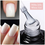 Hivava  -  7ml White Nude Glitter Thermal Gel Nail Polish Temperature Color Changing Soak Off UV LED Nail Art Gel Varnish