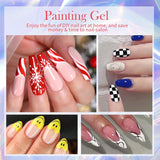 Hivava   -  White Black Painting Gel Polish 5ml Professional Super Texture Line Flower Drawing Gel Soak Off UV Nail Art Gel