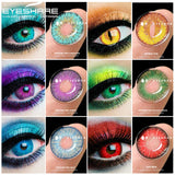 Hivava  Color Contact Lenses for Eyes 1 Pair Cosplay Halloween Color Contact Lens for Eyes Yearly Beautiful Makeup Contact Lens