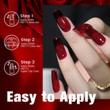 Hivava  -  10ml Blood Red Jelly Gel Nail Polish Halloween Nails Art Gel Polish Sheer Translucent Nail Gel for Winter Manicure