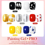 Hivava   -  White Black Painting Gel Polish 5ml Professional Super Texture Line Flower Drawing Gel Soak Off UV Nail Art Gel