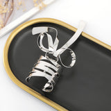 Hivava  -  Women Alloy Hairpin Hair Crab Ladies Ponytail Punk Hair Clips Hair Claw Sliver Bow Styling Tools Fashion Hair Accessories Gift