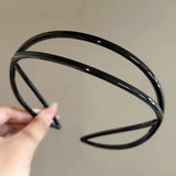 Hivava   -  Oval Headband Elastic Hair Hoops Women Wash Face Non-slip Headbands Hair Band Girls Fashion Korean Headwear Coffee Accessories