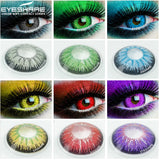 Hivava  Contact Case Color Contact Lenses For Eyes Colored Lenses Blue Lens Case Contact Lens with Contact Box