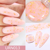 Hivava  -  7ml Sparkling Glitter Rubber Base Gel Nails Shining Glitter Semi Permanent Soak Off UV LED Varnish All for Manicure