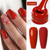 Hivava  -  10ml Blood Red Jelly Gel Nail Polish Halloween Nails Art Gel Polish Sheer Translucent Nail Gel for Winter Manicure