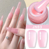 Hivava  -  Jelly Nude Gel Nail Polish 10ml Light Pink Peach Translucent Color UV Light Cure Gel Varnish Nail Art DIY at Home