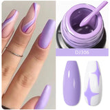 Hivava  -  Metallic Gold Sliver Pink 5ml Liner Gel Nail Art Polish Painting Mirror Gel Graffiti Stripe Design Varnish DIY