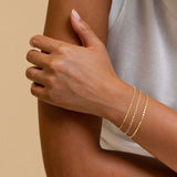 Hivava  -  Dainty Gold Plated Stackable Bracelets for Women Trendy Chain Bracelets Paperclip Adjustable Tennis Cute Jewelry