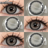 Hivava  -  2pcs Colored Contact Lenses Natural Eye Lens Blue Contacts Brown Lenses Gray Pupils Yearly Cosmetic Green Eyes Contacts