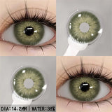 Hivava  2pcs Myopia Color Contact Lenses for Eyes Gray Pupils with Diopters Blue Eye Lenses Brown Natural Lenses Green Eye Lens