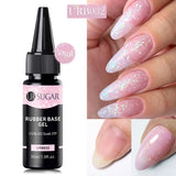 Hivava  -  30ml Refilled Rubber Base Gel Big Capacity Crystal Nude Pink Clear Soak Off UV LED Nail Art Varnish Constructed Gel