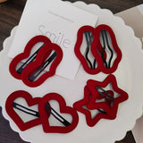 Hivava  -  2pc Hot Christmas Red Velvet Star Heart BB Hair Side Clips for Women Girls Kids Child Hairpin Gift Hair Accessories Ornament