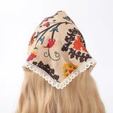 Hivava   -  Bohemia Headband Hairbands Turban Hair Scraf Summer Printing Fringe Triangle Bandana Women Fashion Hair Accessories