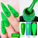 Hivava  -  7ml Fluorescent Glow In Dark Gel Nail Polish  Neon Luminous Gel Vernis Semi Permanent Nail Art UV LED Varnish Design