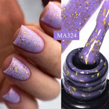 Hivava  -  7ml Thread Shell Rubber Base Gel Nail Polish 2 In 1 Aurora Pearly Shells UV LED Nail Art Gel Varnish For Nails