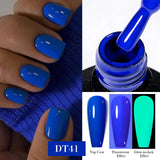 Hivava  -  7ml Fluorescent Glow In Dark Gel Nail Polish  Neon Luminous Gel Vernis Semi Permanent Nail Art UV LED Varnish Design