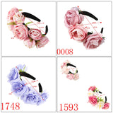 Hivava  -  Simulation Rose Headband For Women Romantic Red Bezel Hair Hoop Hair Bands Girls Wedding Hairband Hair Accessories